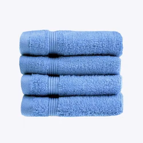 Allure Bath Fashions Luxury Egyptian Cotton Face Cloths, Pack of 4, Blue, W/D/H: 30 x 30 x 30 cm – 2
