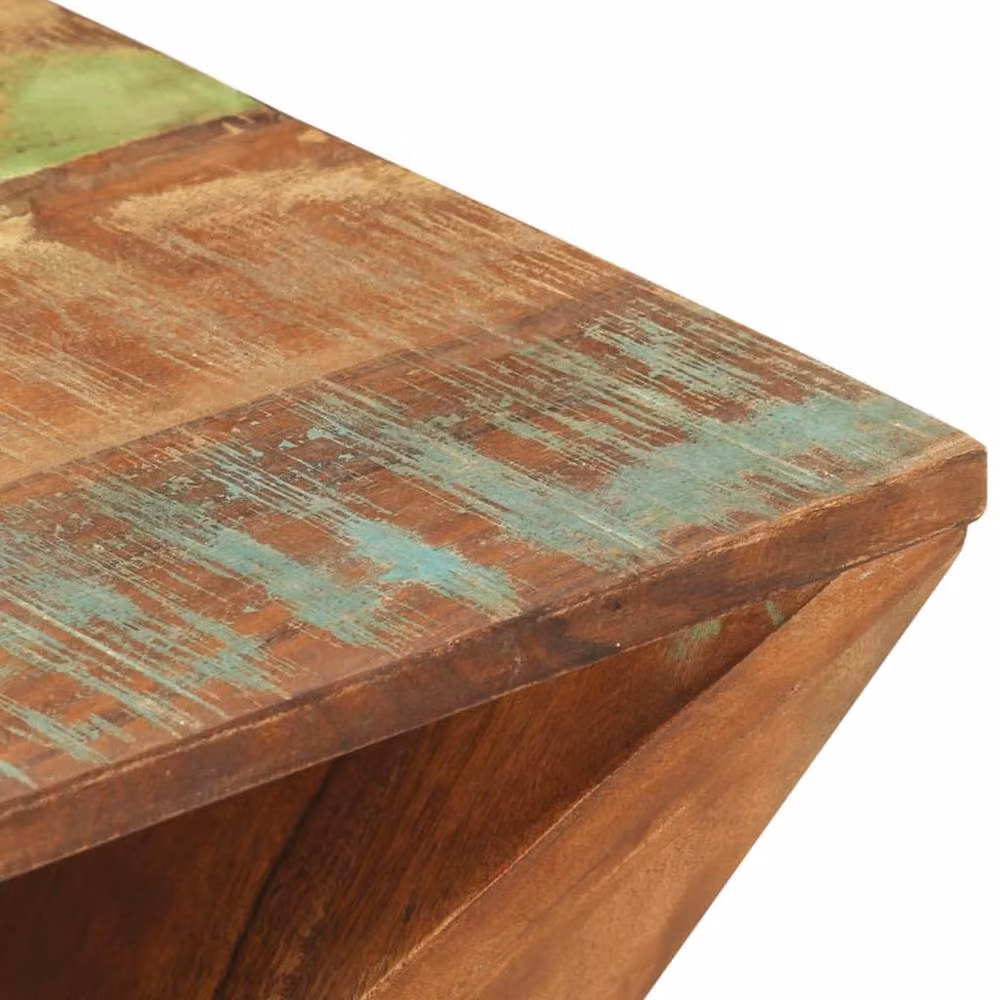 Berkfield Home Rustic Reclaimed Solid Wood Side Table, Brown, W/D/H: 35 x 35 x 55 cm – 4