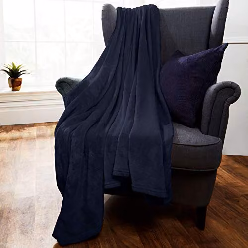 OHS Ultra Soft Fluffy Fleece Blanket in Blue, W/D/H: 150 x 200 cm – 6