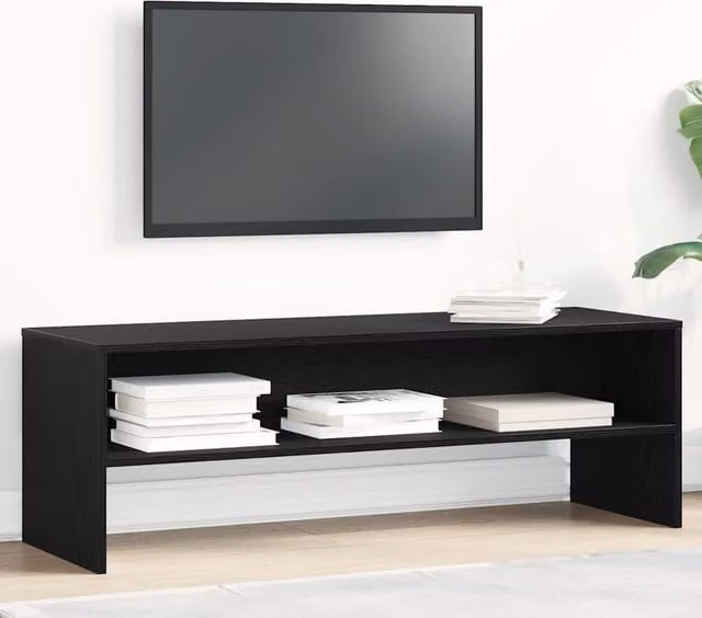 Berkfield Home TV Cabinet in Black Oak, W/D/H: 120 x 40 x 40 cm – 1