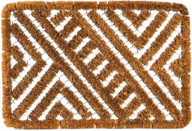 Nicola Spring Natural Brown Coir Scraper Door Mat, W: 60 cm, D: 40 cm