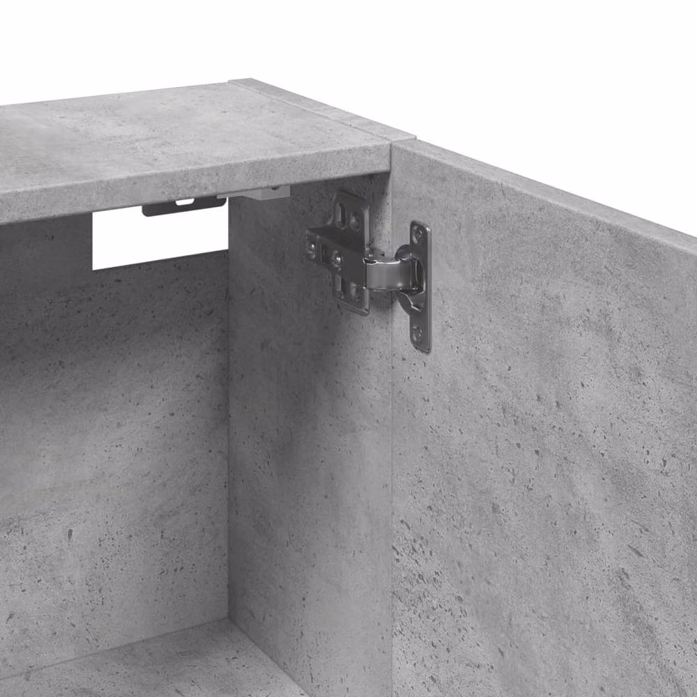 Berkfield Home Wall-mounted Bathroom Cabinet in Concrete Grey, W/D/H: 32 x 20 x 67 cm – 4