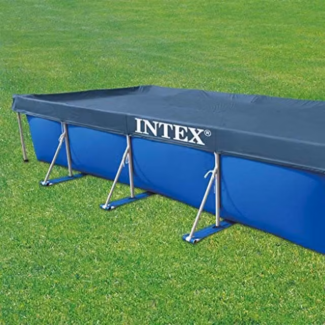 Intex Blue Rectangular Swimming Pool Tarpaulin Cover