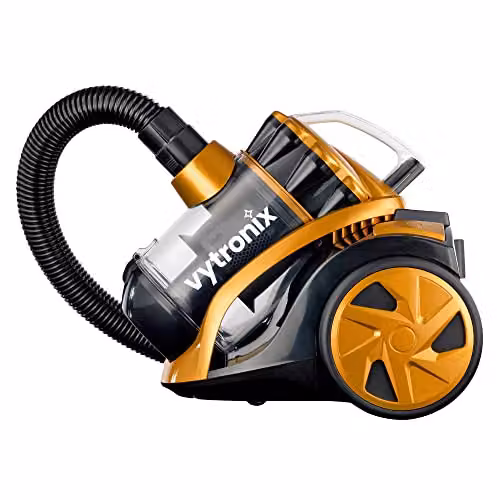Vytronix VTBC01 Bagless Cylinder Vacuum Cleaner with 800W Motor and HEPA Filter in Black, Gold and Multicolour – 2