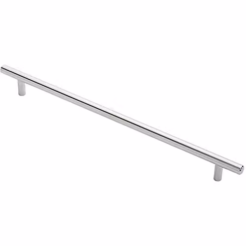 Loops Round T-Bar Cabinet Pull Handle in Chrome, 348 x 12 mm with 288 mm Fixing Centres