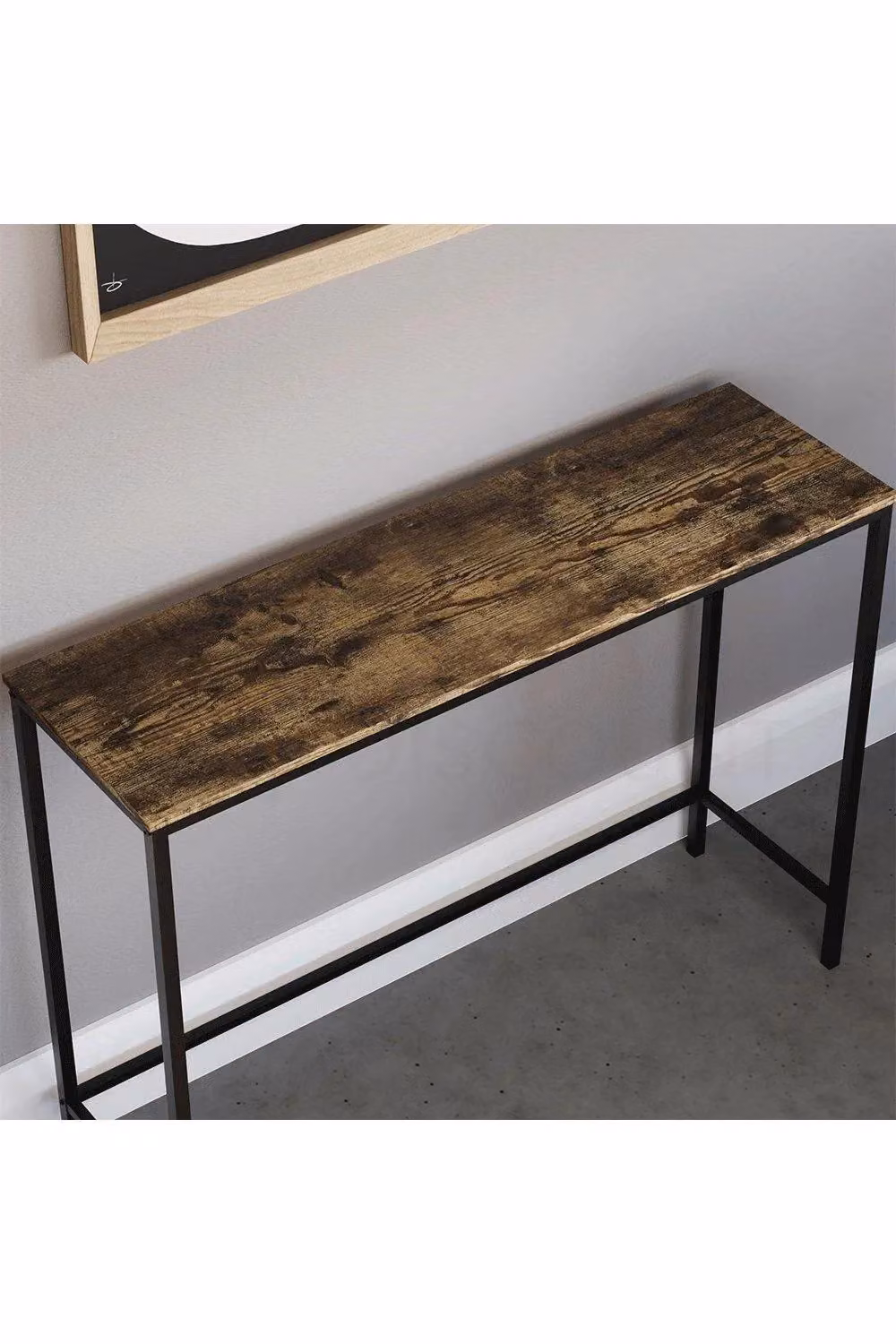 Vida Designs Brooklyn Industrial Console Table in Dark Brown – 3