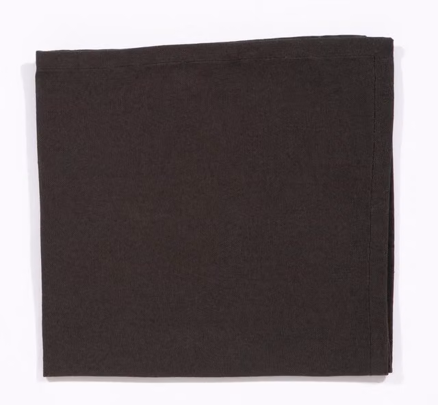 Esselle Avon 2 Pack of Plain Black 100% Cotton Napkins