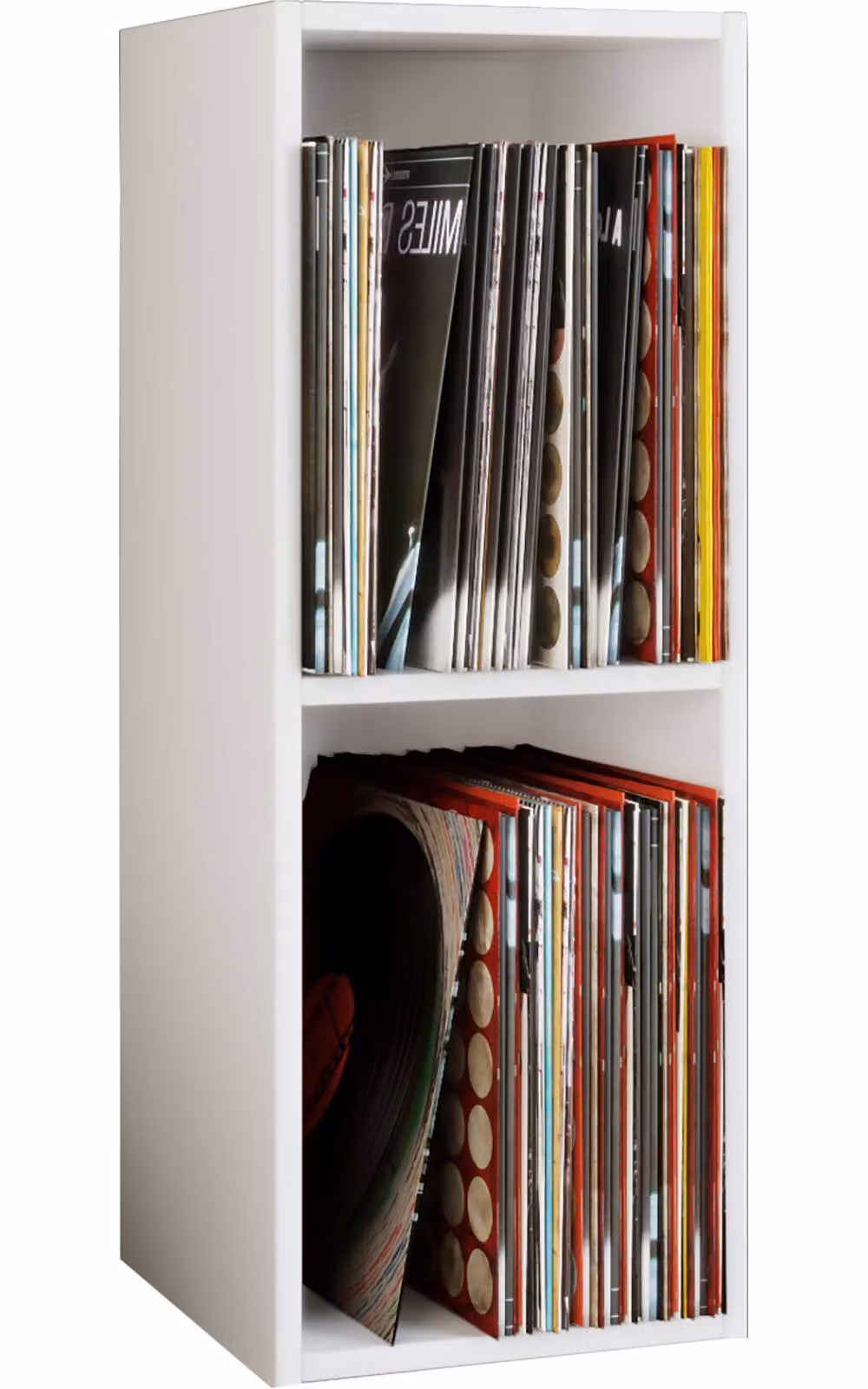 VCM Records LP Stand Shelf Platto 2f in White, W/D/H: 72.0 x 34.0 x 30.0 cm – 5