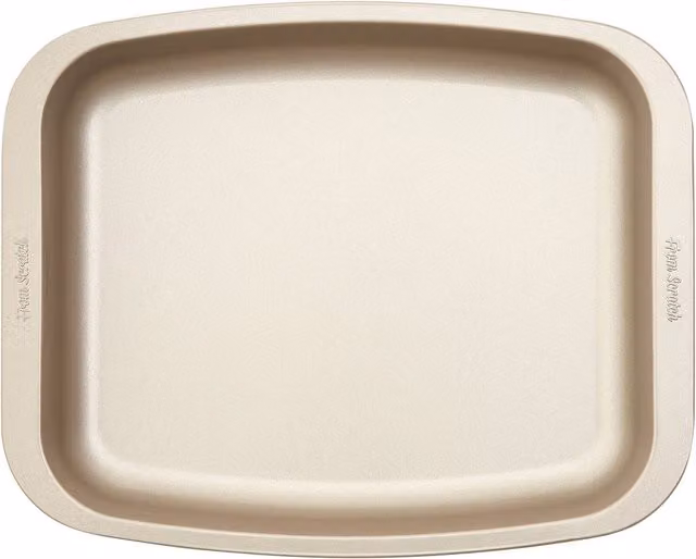 Orsina Non-Stick Carbon Steel Rectangular Roasting Dish in Gold, 32 cm