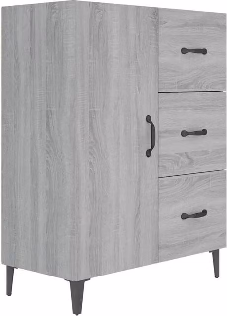 Berkfield Home Grey Sonoma Sideboard in Engineered Wood W/D/H: 69.5 x 34 x 90 cm
