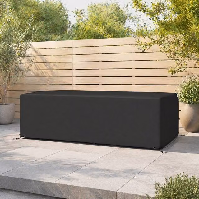 STILVORA Water-Repellent Oxford Fabric Garden Bench Cover in Black – 1