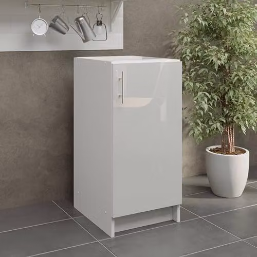 JD Greta White Gloss Kitchen Base Unit with Hinged Door and Internal Shelves, W/D/H: 40 x 40 x 82.5 cm – 2