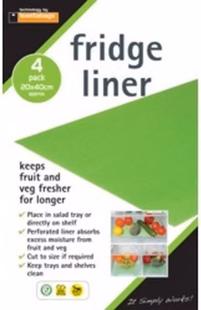 Toastabags Fridge Liner, Green, Pack of 4