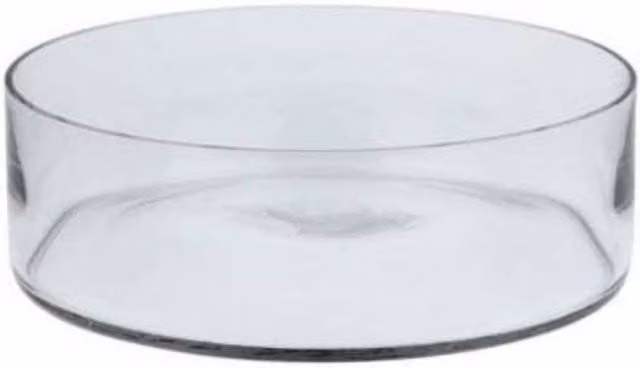 KDMD Clear Glass Cylinder Vase, Round Minimalist Tabletop Design, H 30 cm x W 10 cm