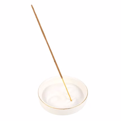 Something Different Wholesale White Moon Face Ceramic Incense Holder