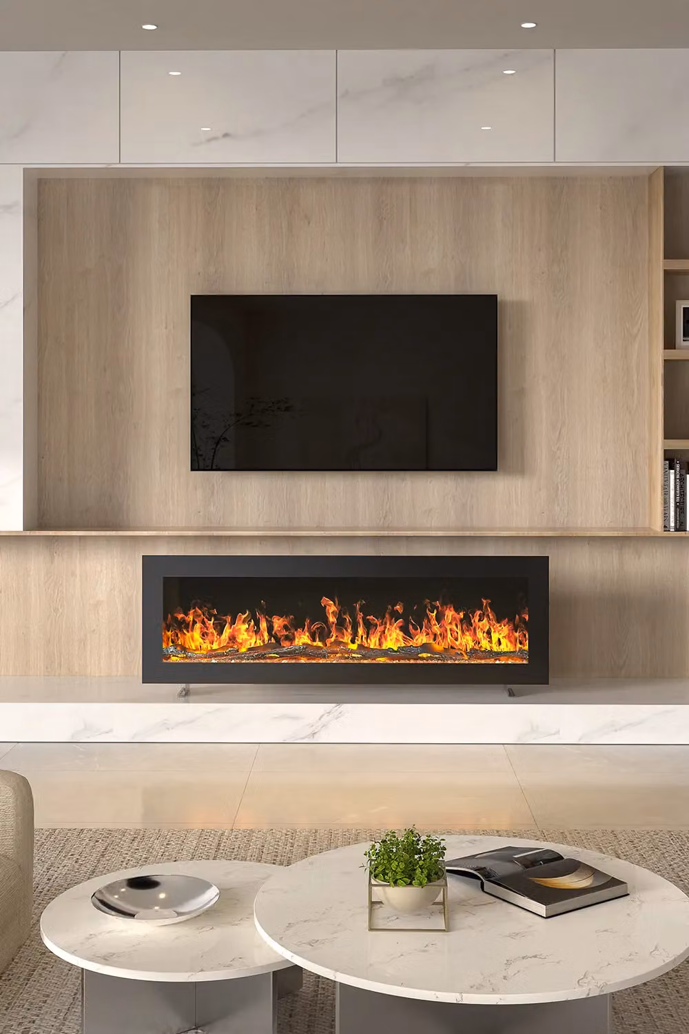 Living and Home 40 inch Electric Fireplace with Remote and 12 Flame Colours in Black – 2