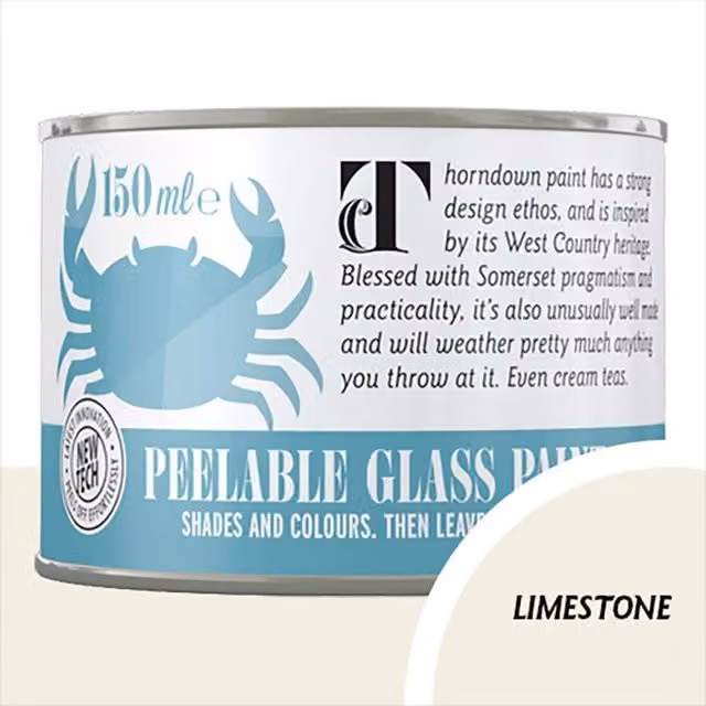 Thorndown Limestone Peelable Glass Paint in Satin Brown, 7.5cm