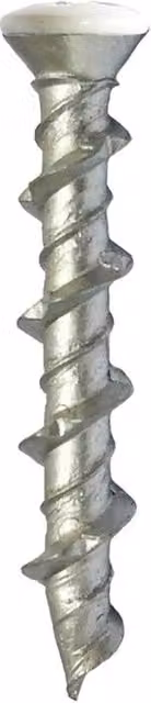 JCP Construction Products Self-Countersinking Wood Screws with White CSK Head, Silver, 5.0 x 50 mm, Box of 100