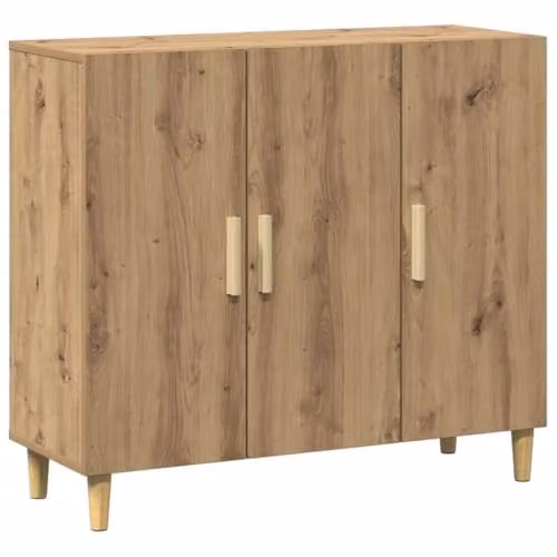 vidaXL Artisan Oak Sideboard in Brown, W/D/H: 90 x 34 x 80 cm
