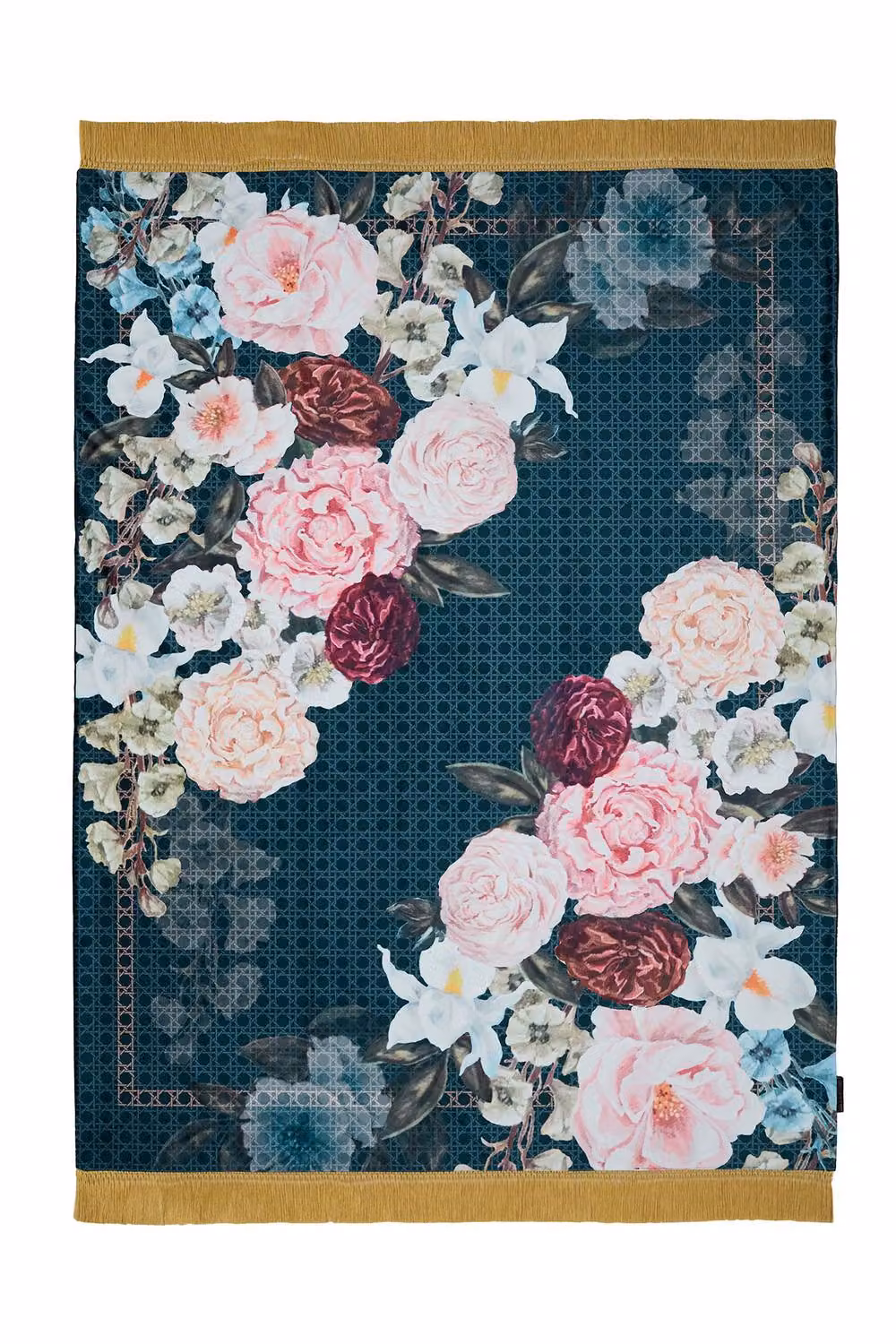 House of Llewelyn-Bowen Bouquet List Blue Floral Throw, W: 130 cm, D: 180 cm – 2
