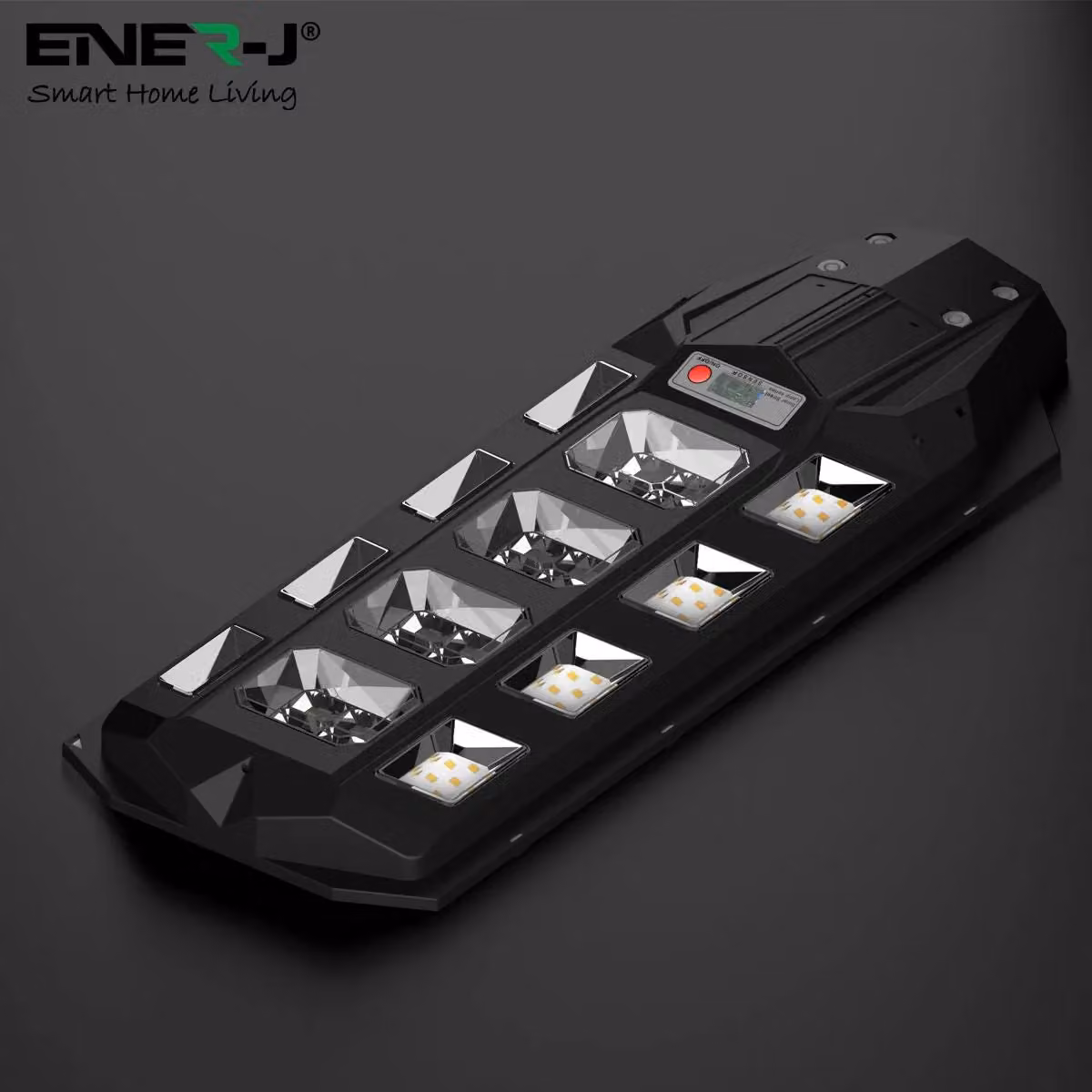 ENER-J 150W Solar Streetlight with 6V 15W Solar Panel, 18000 mAh Battery and Remote Control, 6500K Cool White, White – 3