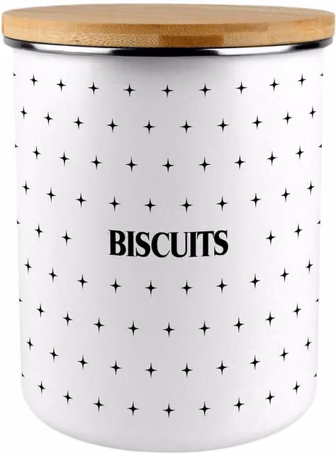 Purely Home Black Crosses Extra Large Biscuit Tin in Black and White