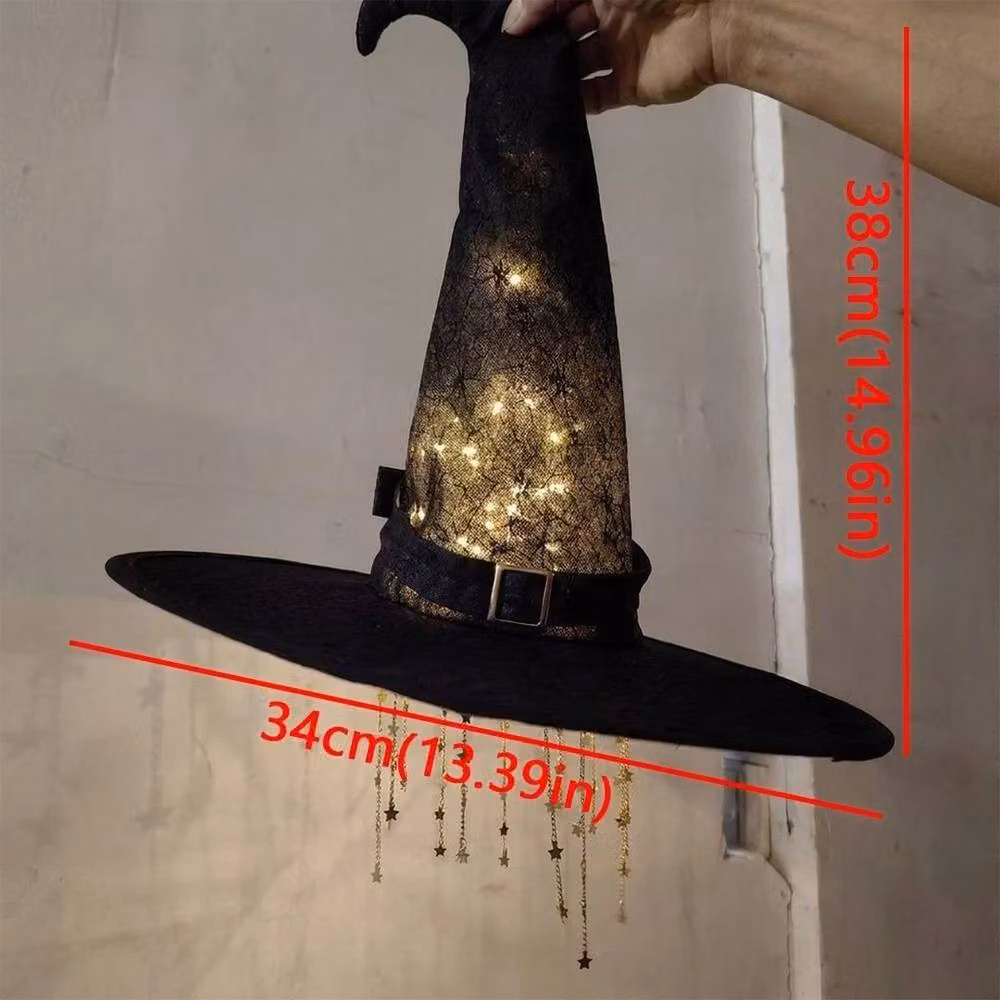 SPETLEK Halloween-Themed Glowing LED Ghost Wind Chime in Black – 2