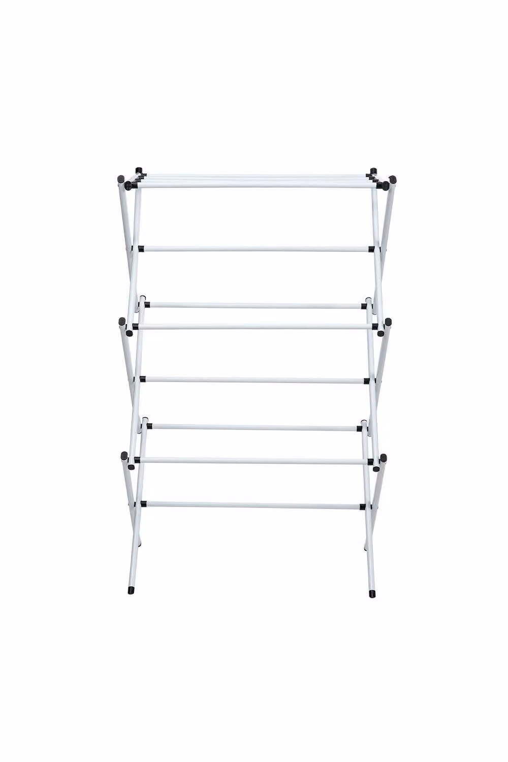 H&O Direct Foldable Coated Steel Clothes Drying Rack in White – 2