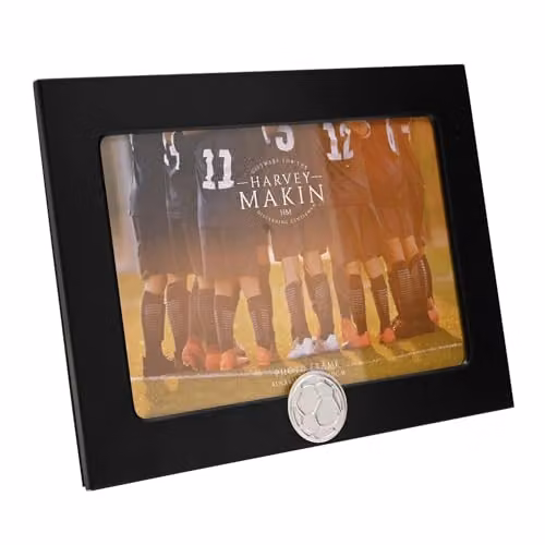 Widdop and Co Sporty Single Rectangular Photo Frame in Black and Silver, W/H: 10 x 15 cm – 1