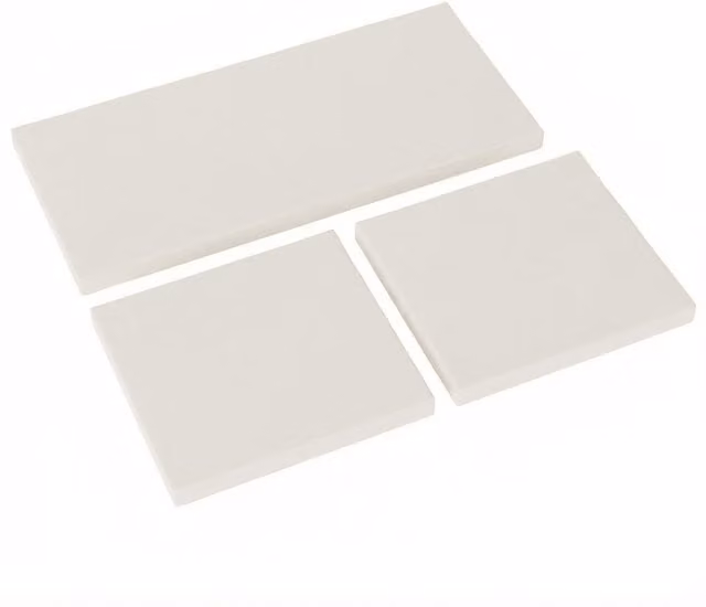 Outsunny Set of 3 Cream White Rectangular Outdoor Seat Cushion Pads for Rattan Furniture