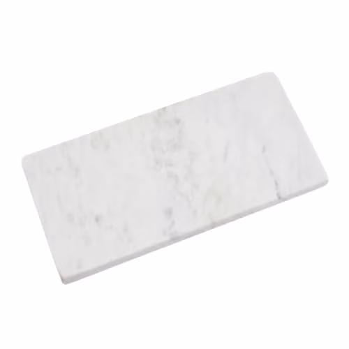 Orsina White Marble Rectangular Chopping and Serving Board, W: 30 cm, D: 15 cm, H: 1 cm