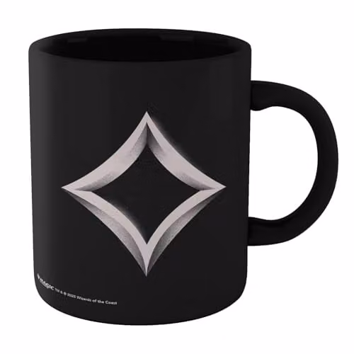 Zavvi Magic The Gathering Colourless Symbol Ceramic Mug in Black and Multicolour