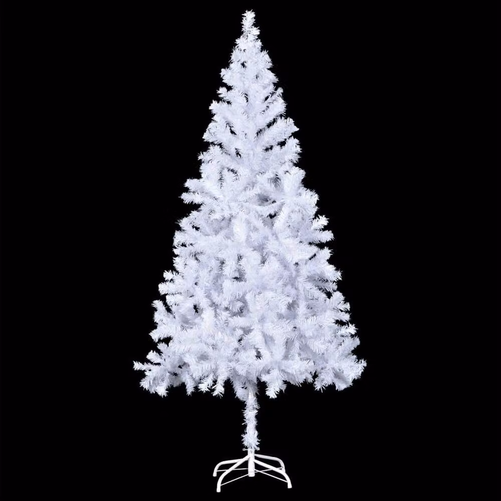 Berkfield Home Artificial Pre-lit White Christmas Tree with Ball Set, Height: 210 cm – 2
