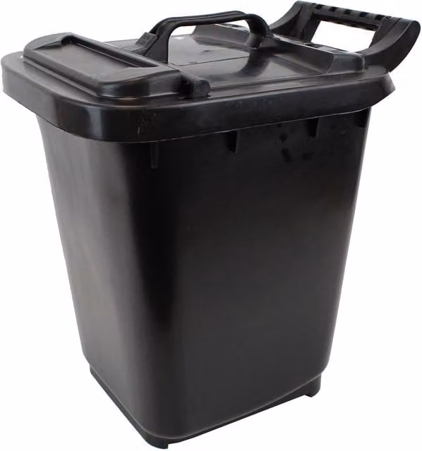 23L Leakproof Plastic Caddy with Flip Lid and Clip, Black or Brown