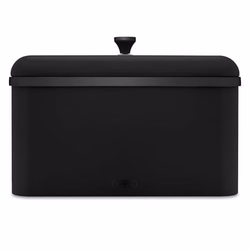 Tower Sera Airtight Bread Bin in Black and Stainless Steel