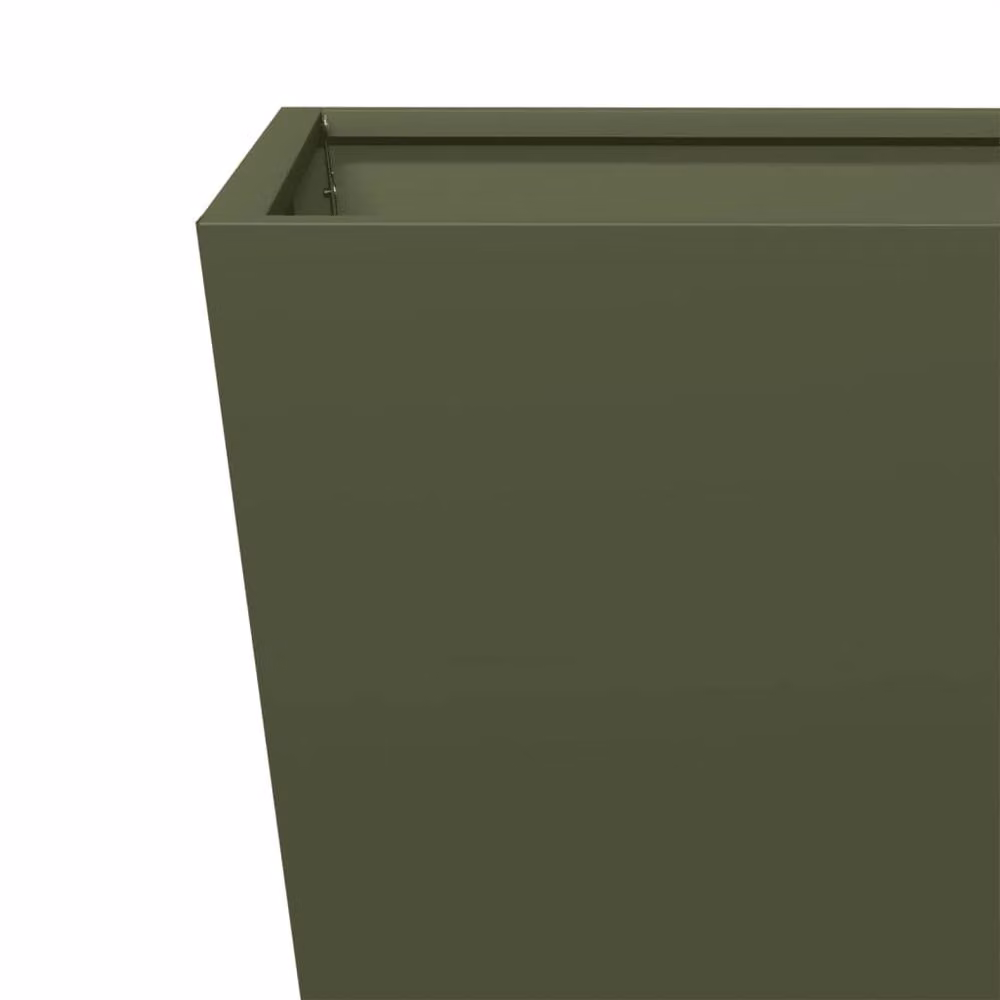 Berkfield Home Steel Garden Planter Tub, Green, W/D/H: 50 x 50 x 50 cm – 4
