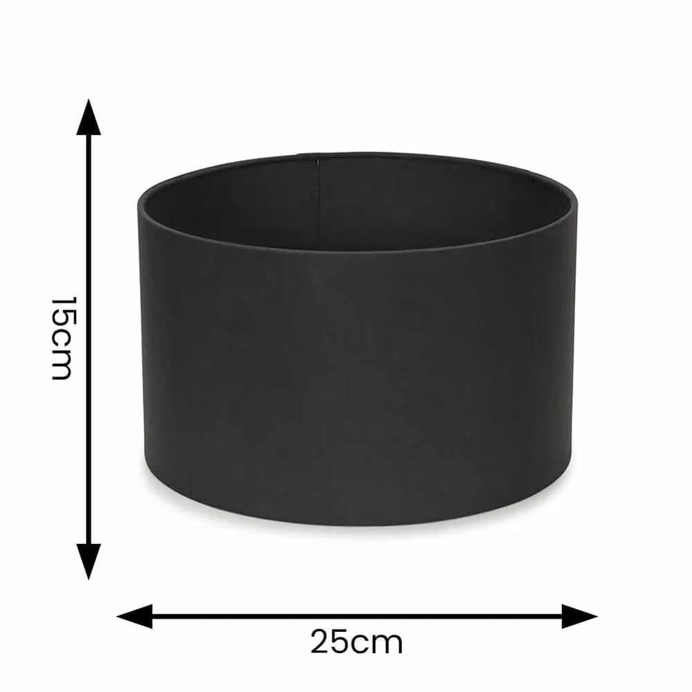 ValueLights Reni Modern Grey Fabric Drum Ceiling Lamp Shade, Width: 45 cm – 4