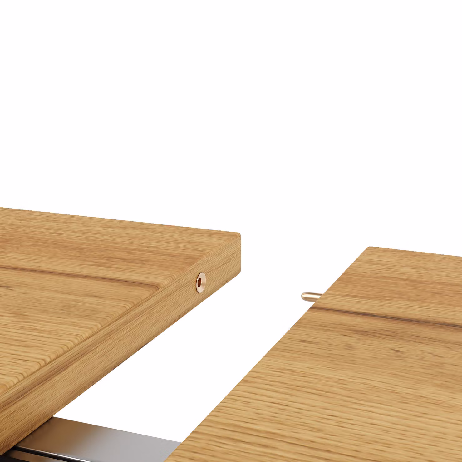 Aosom UK Extendable Wood Dining Table with Sturdy X-Shaped Metal Frame in Brown, W/D/H: 100 x 40 x 75.5 cm – 3