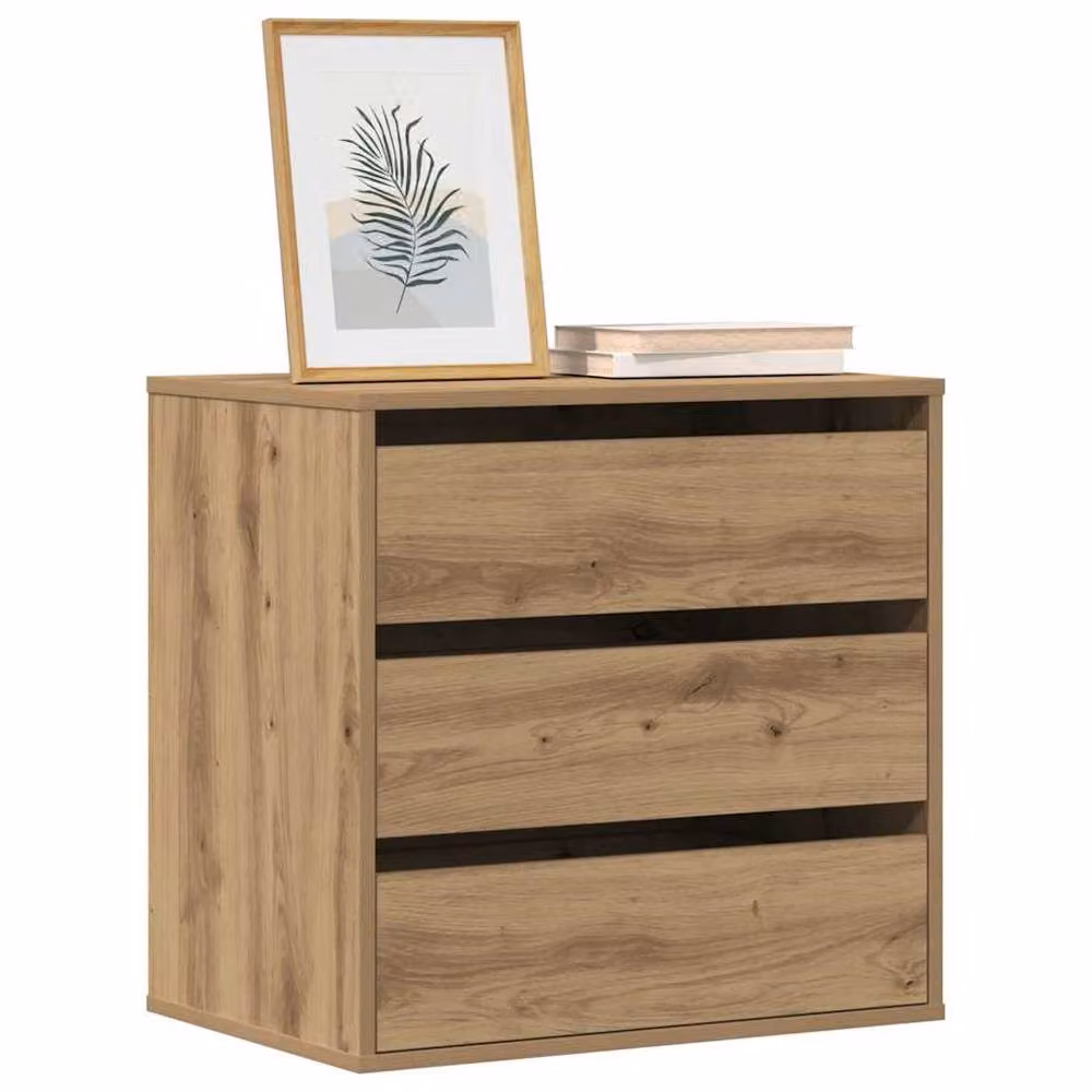 Berkfield Home Corner Chest of Drawers in Artisan Oak Brown, W: 60 cm, D: 41 cm, H: 58 cm – 2