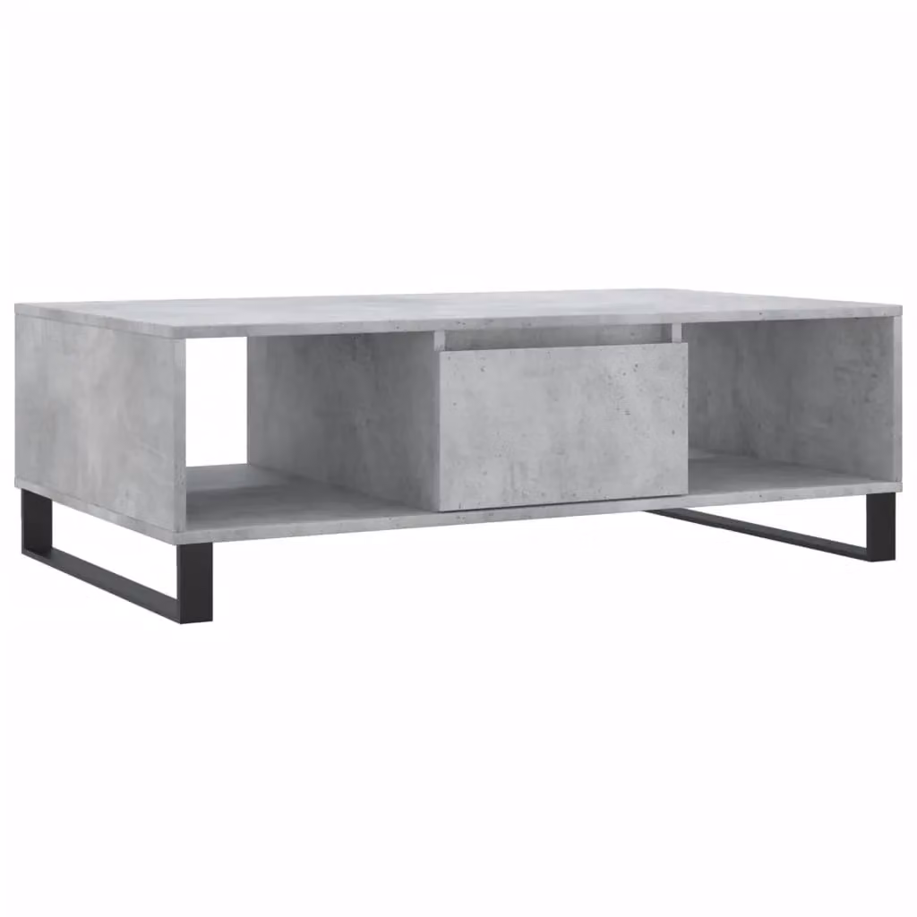 Berkfield Home Concrete Grey Industrial Coffee Table, W: 104 cm, D: 60 cm, H: 35 cm – 2
