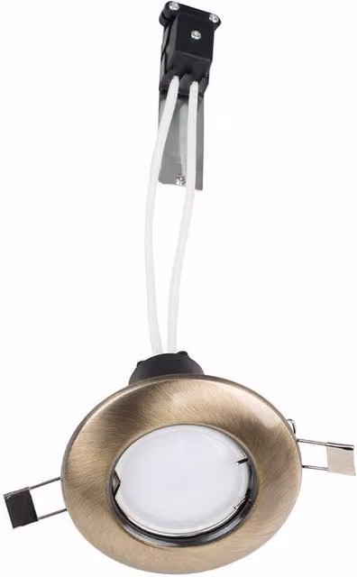 ValueLights Single Antique Gold Vintage Ceiling Light Fitting with GU10 LED Compatibility – 1