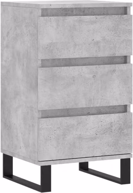Berkfield Home Sideboard in Concrete Grey, W/D/H: 40 x 35 x 70 cm – 1