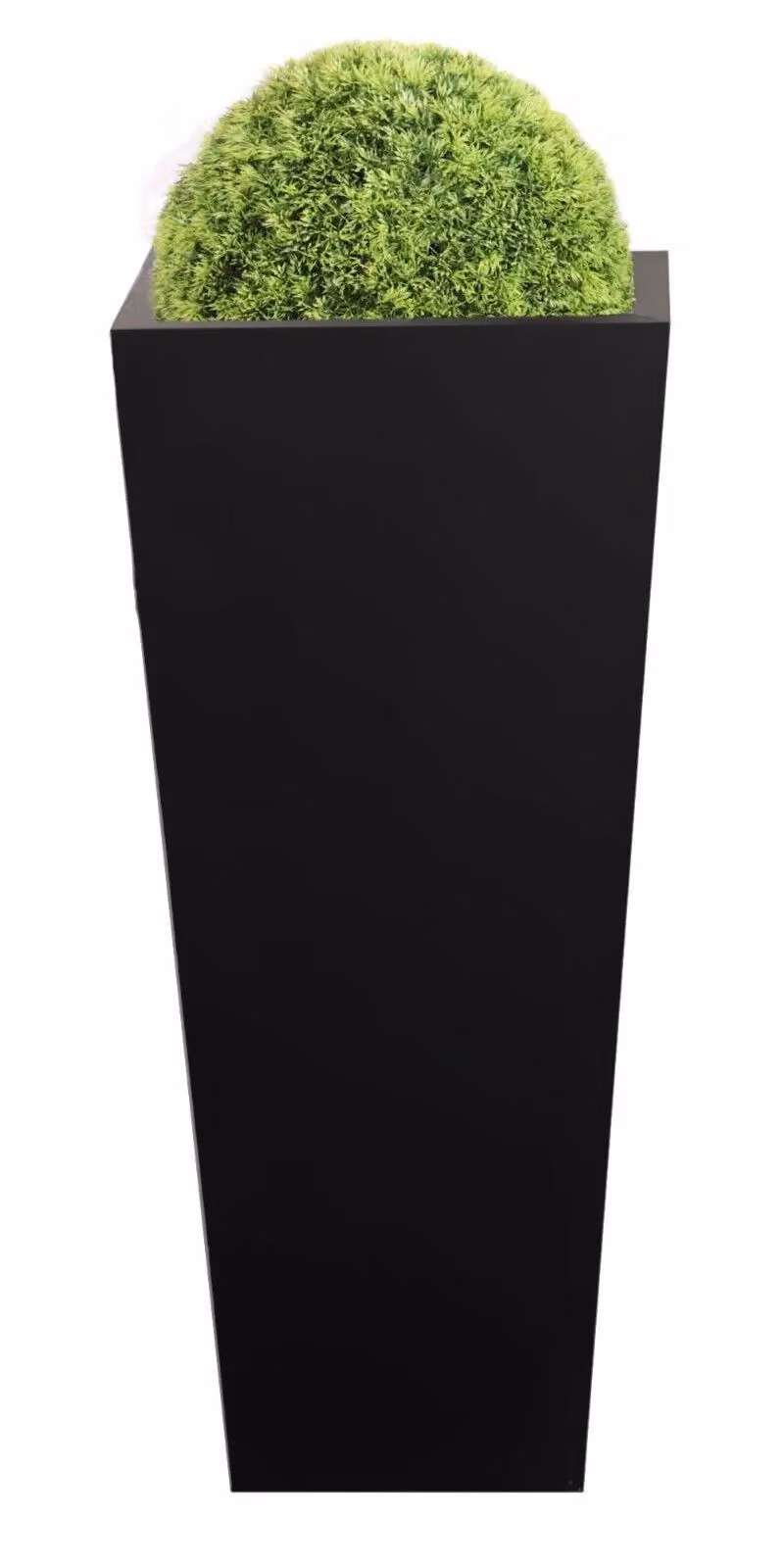 Primrose Black and Grey Flared Tapered Outdoor Planter Tub in Galvanised Steel, H: 116 cm, W: 52 cm – 7