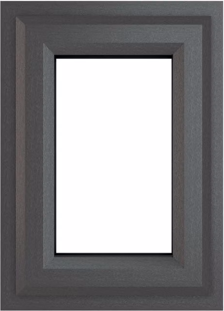 Crystal Direct Top Hung Double Window with Clear Glass in Dark Grey, W: 44.0 cm, H: 61.0 cm