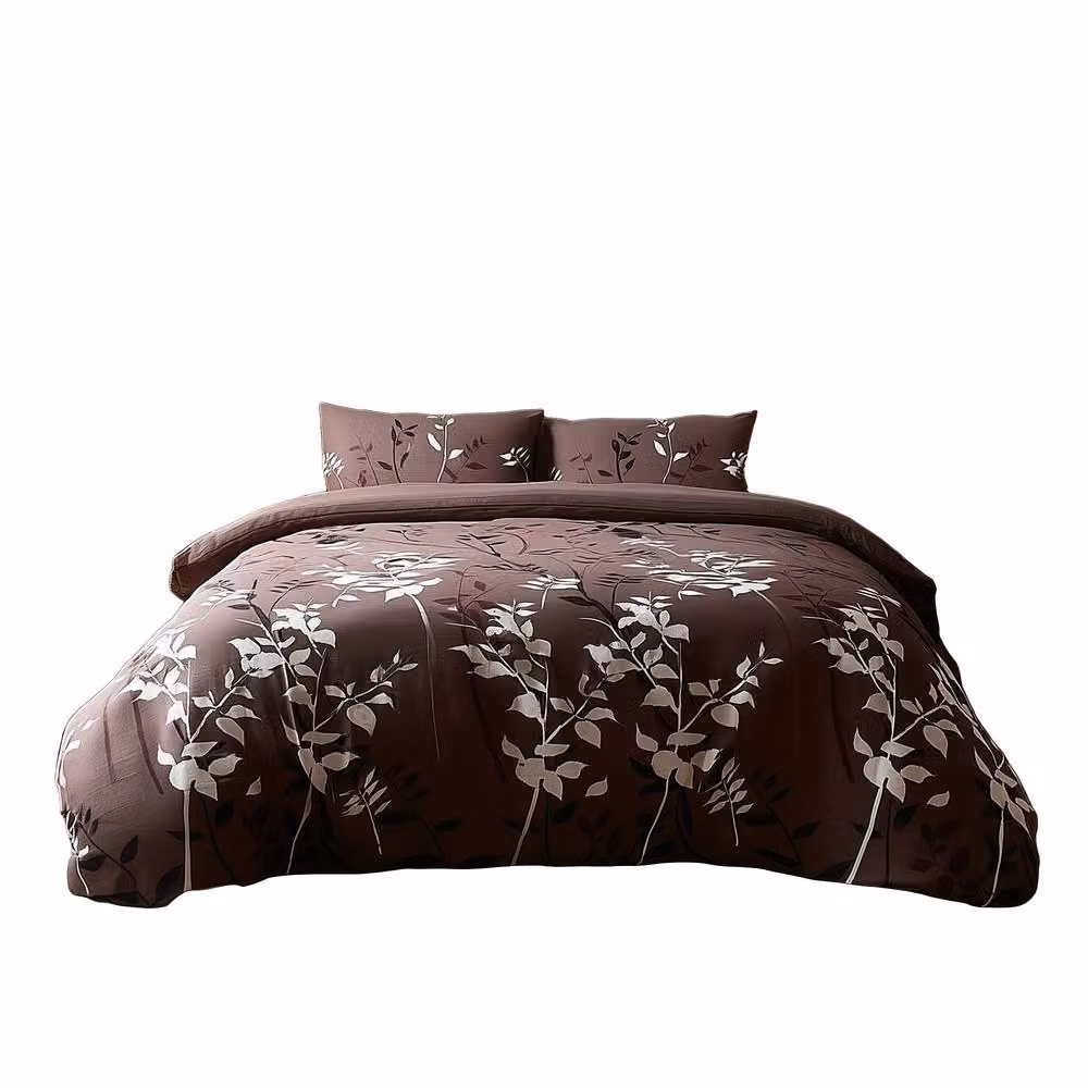 Home Sweet Home UK Single Polycotton Duvet Cover and Pillowcase Set with Brown Floral Nature Design, W/D/H: 135 x 200 cm – 2
