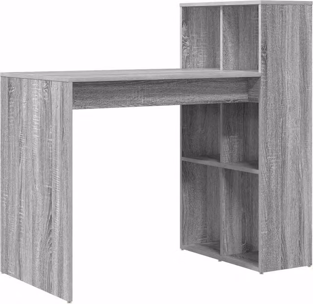 Berkfield Home Modern Writing Desk in Grey Sonoma Engineered Wood and Laminate