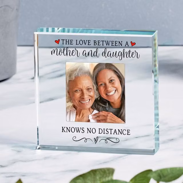 Uniqueful Personalised The Love Between Glass Token for Daughter in Transparent and Beige