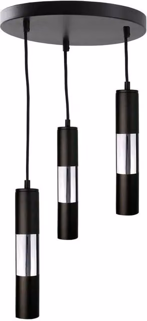 Netlighting Magnum Cluster Pendant Ceiling Light in Black and Silver, 30 cm, 3x GU10