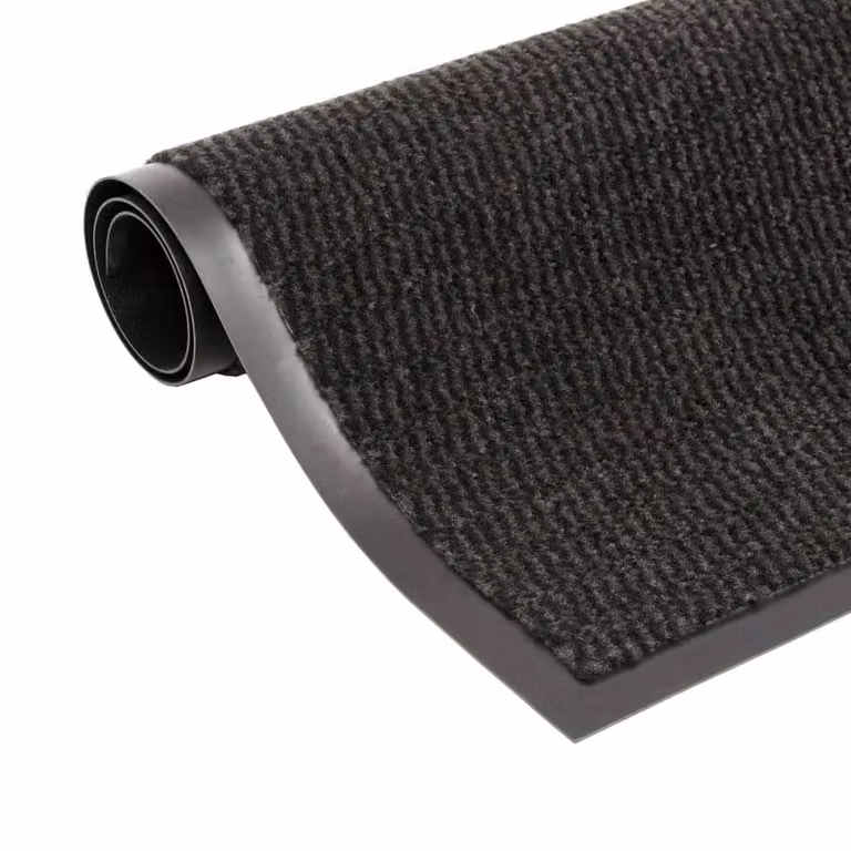 Berkfield Home Rectangular Tufted Dust Control Mat, Black, W: 90 cm, L: 150 cm