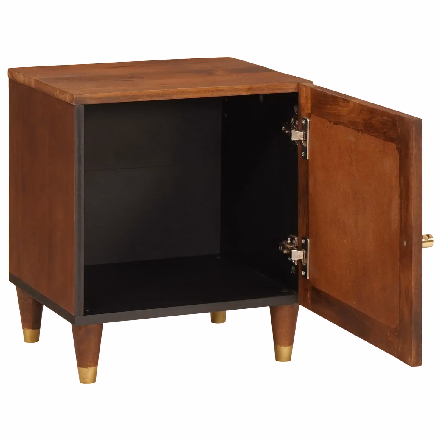 Berkfield Home Set of 2 Rustic Mango Wood Bedside Tables, Brown/Multicolour, W/D/H: 40 x 33.5 x 46 cm – 2